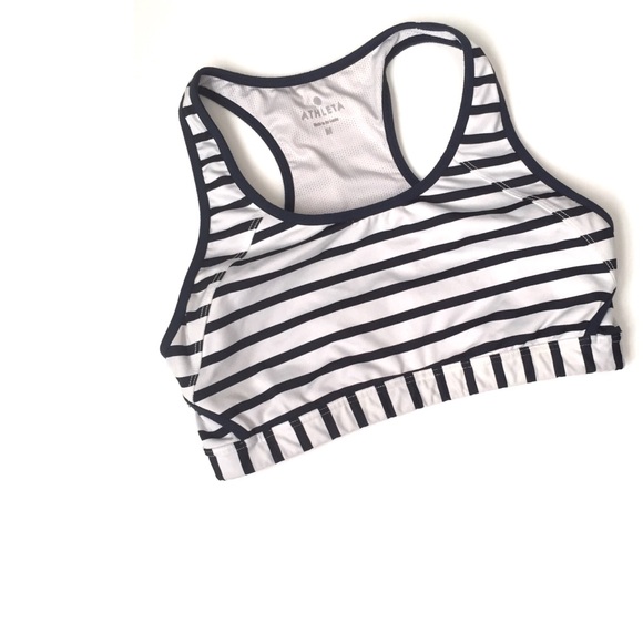 Athleta Other - •Athleta• Navy Blue And White Striped Bra